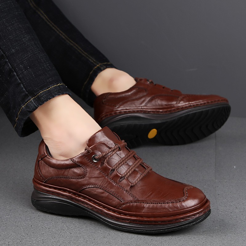 100% Genuine Leather Men's Casual Shoes Best Quality Business Formal Shoes 2019