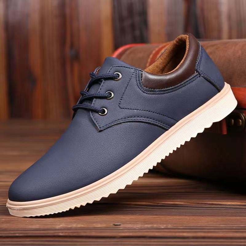 Leather casual shoes for men 2021 autumn winter original brand luxury platform oxfords shoes male walking breathable sneakers