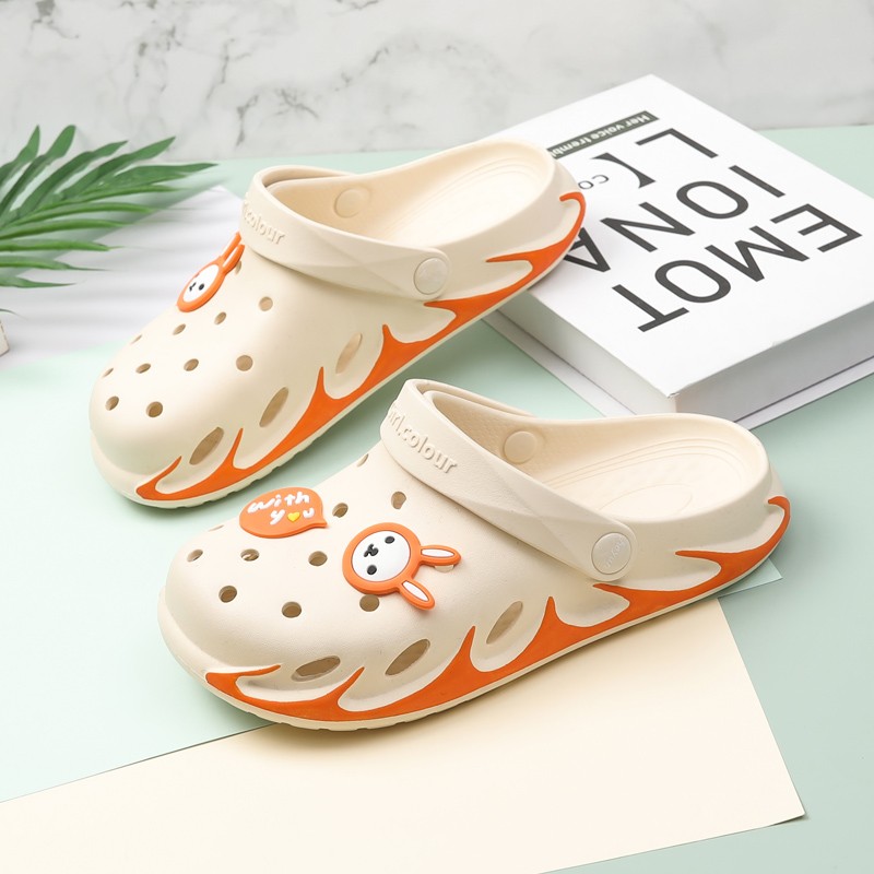 Classic white hole slip-on garden clog women quick-drying summer beach shoe breathable outdoor sandals flat shoes