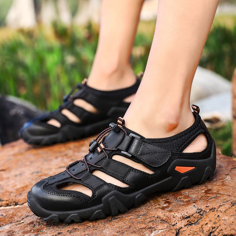 Summer Outdoor Platform Sandals Casual Hiking Men Leather Comfortable Breathable Light Beach Classics Fisherman High Quality