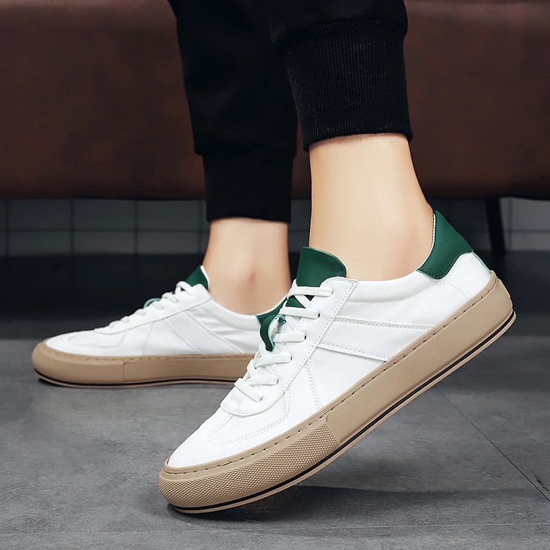 Non-leather casual shoes white sneakers for men canvas shoes men flats waterproof skateboarding shoes vulcanized shoes platform