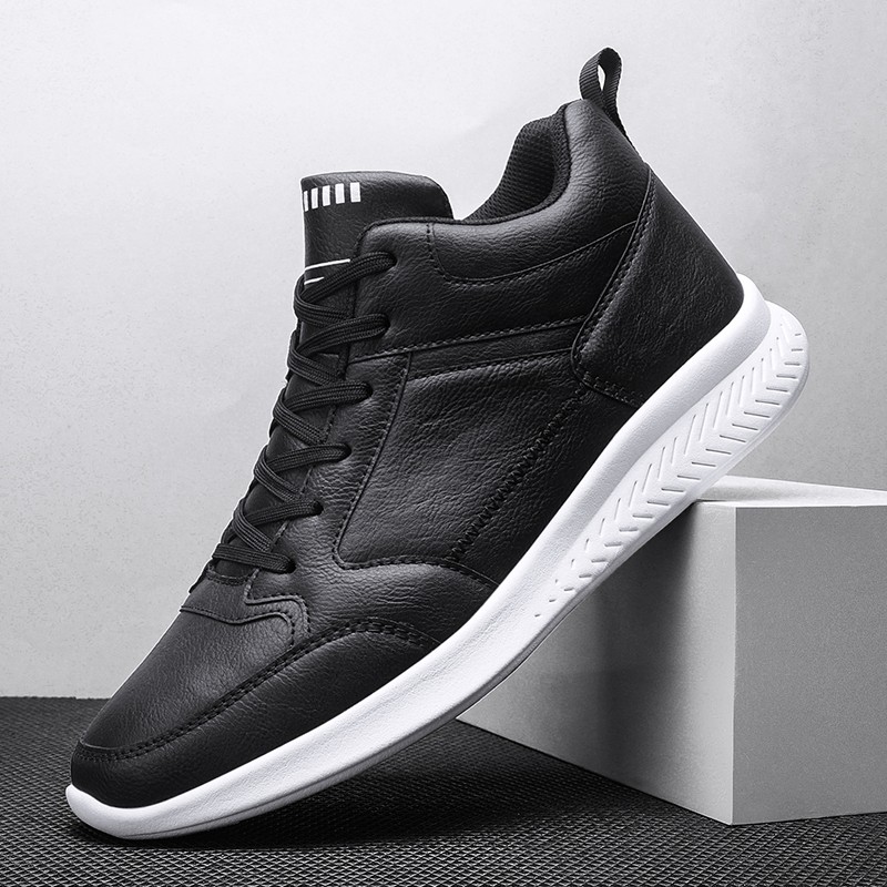 Leather Shoes Men High Quality Outdoor Casual Shoes Sneakers Lightweight Breathable Sneakers Men Walking Shoes Tenis Masculino