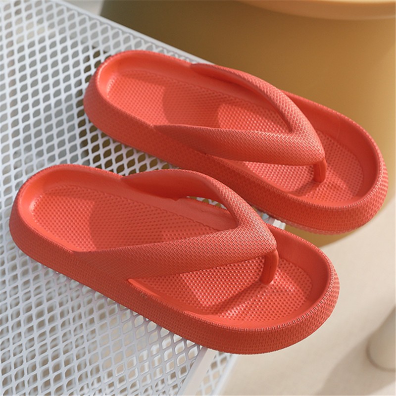 lucifer indoor slippers women 2022 summer non-slip thick bottom flip flops flat woman with cloud platform slippers women shoes