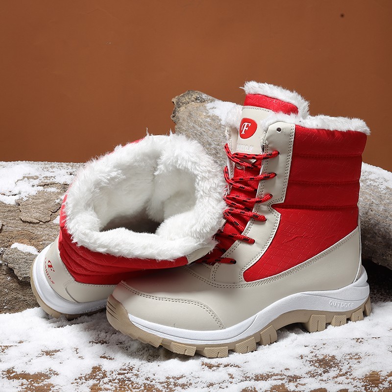 Winter Women Boots High Quality Keep Warm Ankle Snow Boots Woman Lace-up Comfortable Ladies Boots Platform Boots Women Booties