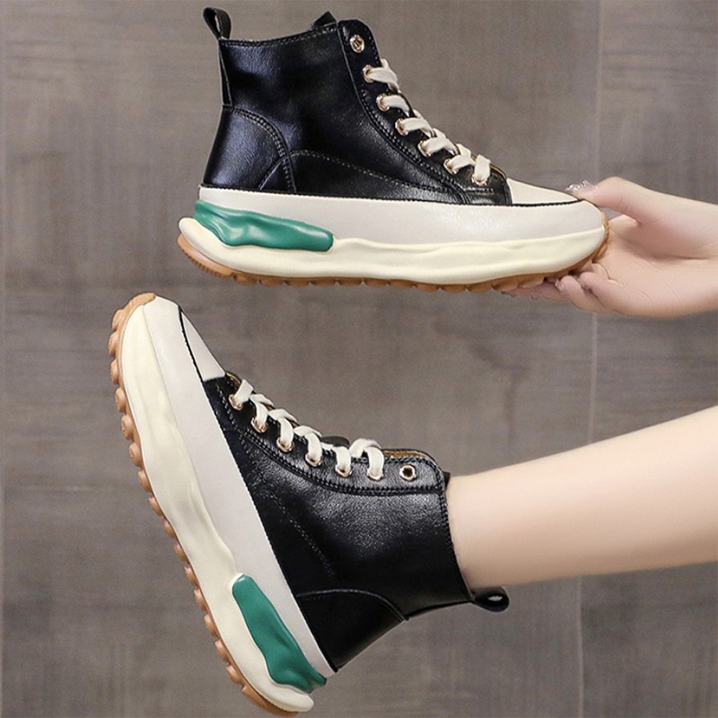 White shoes women's shoes 2021 Korean version of the autumn new thick-soled casual increase flat-soled women's shoes trend