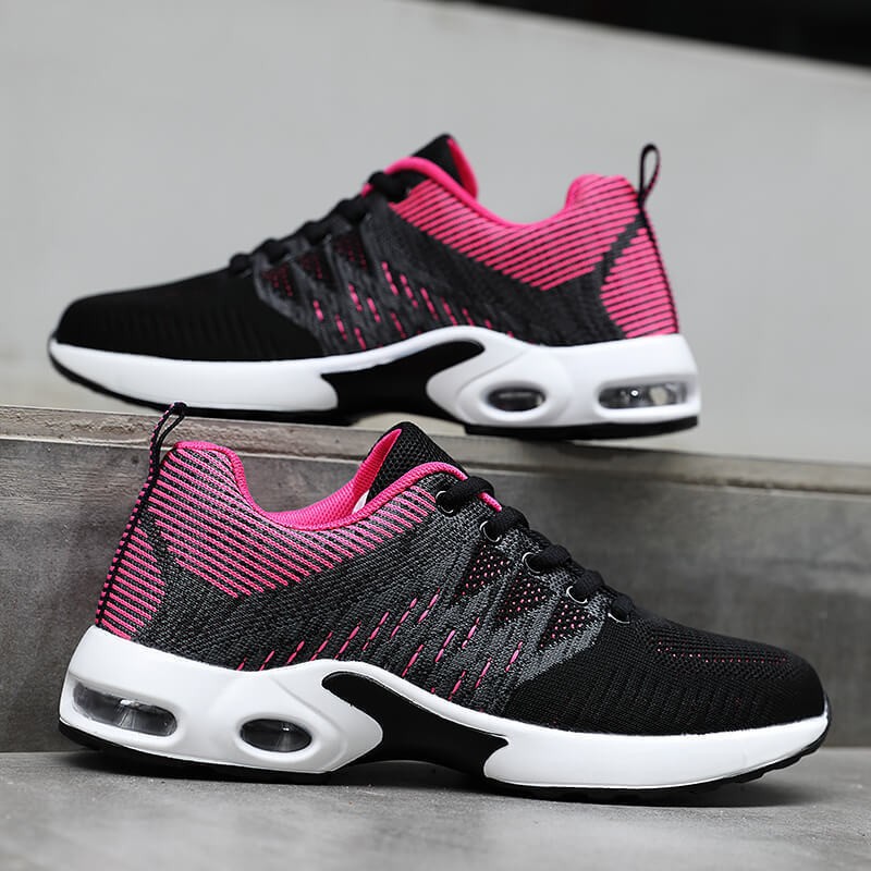 Ladies Shock Absorption Sneaker Comfortable Breathable Running Shoes Air Cushion Soles Casual Outdoor Shoes Shoes