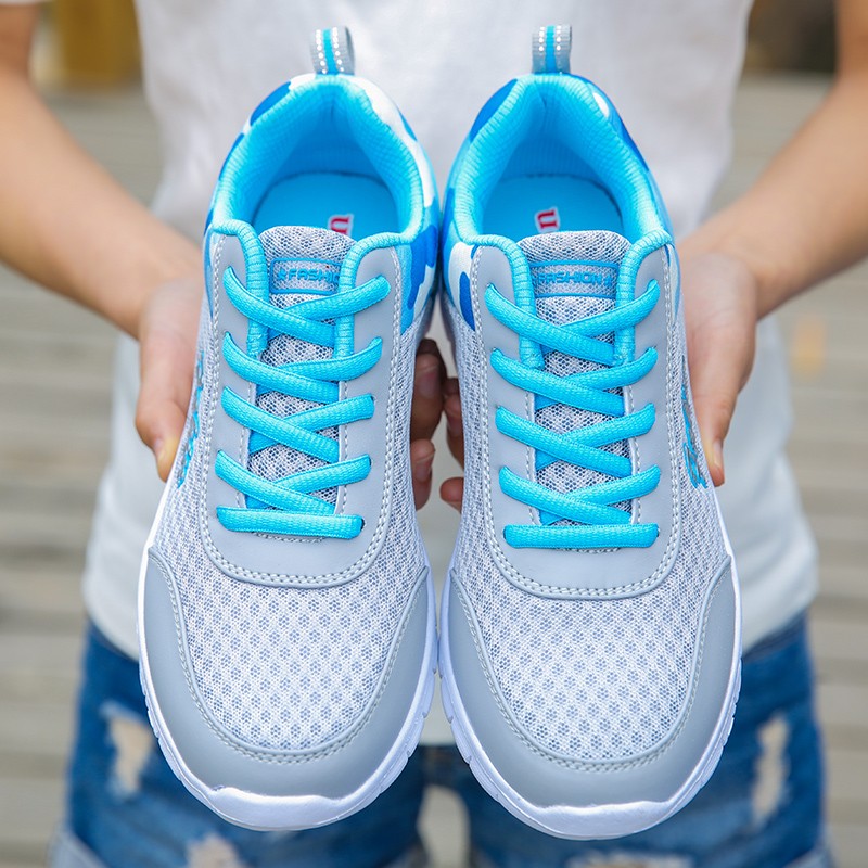 Women Casual Shoes Fashion Breathable Walking Mesh Flat Shoes Woman White Sneakers Women 2021 Tenis Feminino Gym Shoes Sneakers