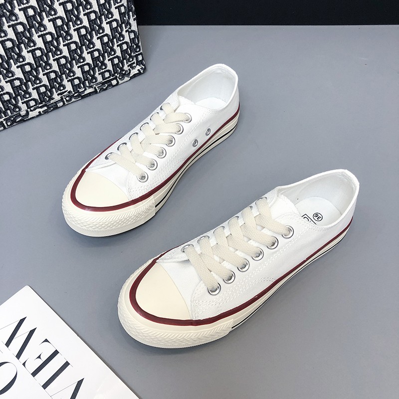 2022 new flat shoes sole canvas lace up sports casual shoes female students light fashion women's shoes small white shoes