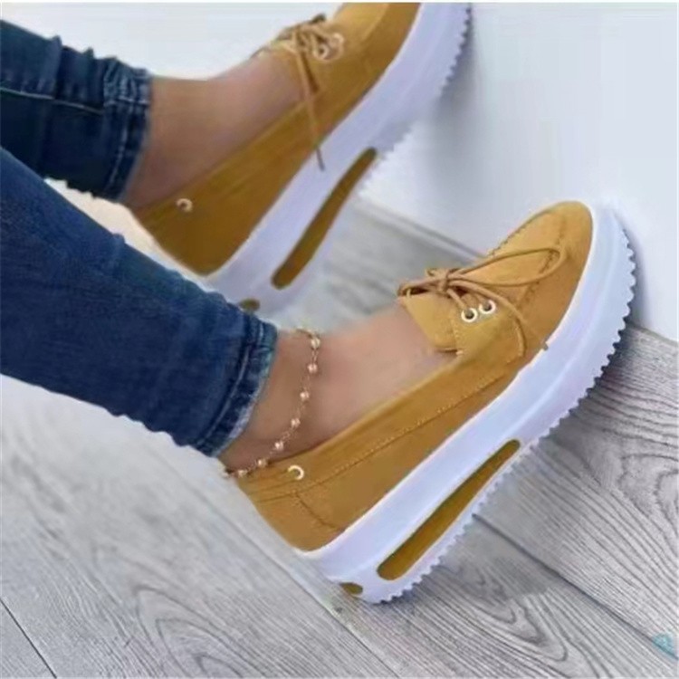 2022 new thick-soled women's sports shoes casual fashion comfortable slip-on flat shoes women's increased vulcanized shoes