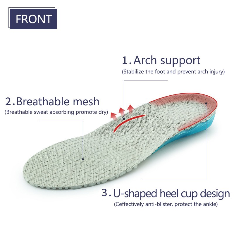 Couple Sports Cushioned Insoles Orthotic Foam Men Women Support Insert Soles Cushion Shoes Feet Cushion Size 35-46