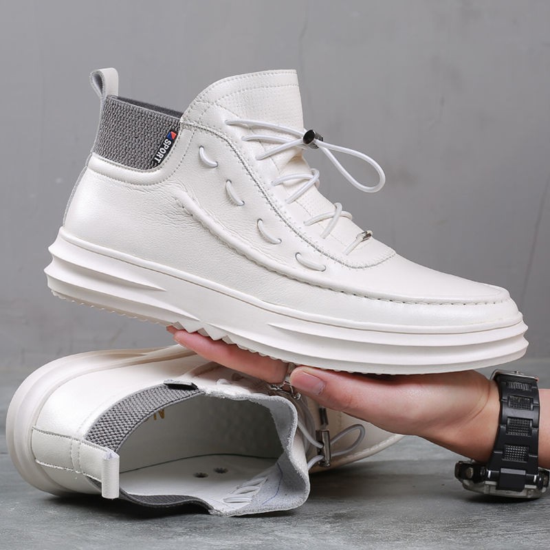 Men Casual Shoes Leather Waterproof Men Sneakers Mens Walking Shoes Comfort Lightweight Casual Leather Formal Shoes