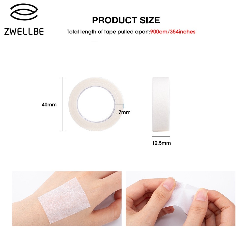 Eyelash Extension Tape 3/5 Rolls Micropure Tape for Eyelash Extension Cloth Tape for Eyelash Extension Supply