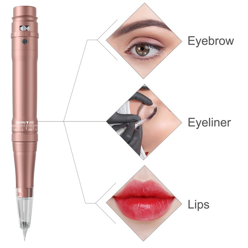 Wireless Permanent Makeup Machine Pen Professional Eyebrows Lips Tattoo Machine Microblading DIY Machine With Needle Cartridge