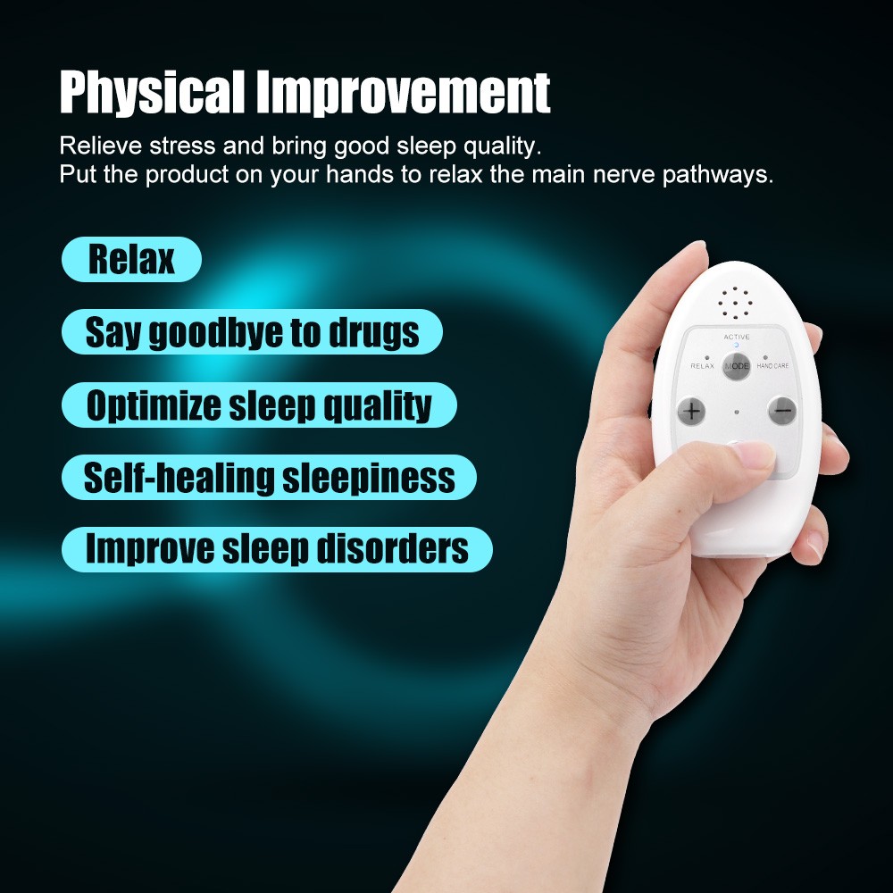 USB Handheld Sleep Aid Device Insomnia Microcurrent Sleep Aid Tool Hold Stress Relief Improve Sleep Quality Health Care