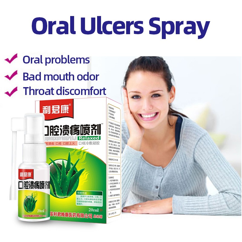 30ml Natural Herbal Oral Ulcer Spray Treatment Oral Severe Pain Irritation Oral Ulcer