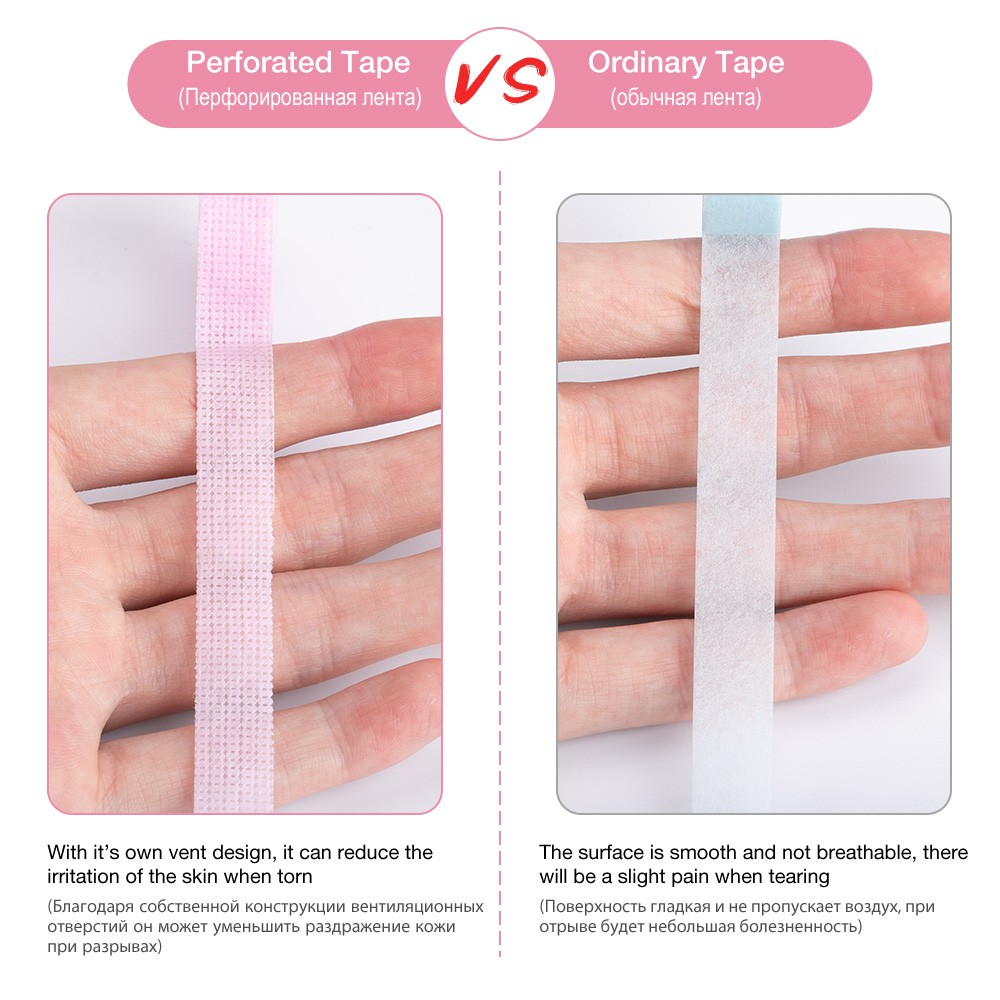 3/5pcs/rolls false eyelashes extension tape professional anti-allergic breathable microig fabric eye lashes grafting tools