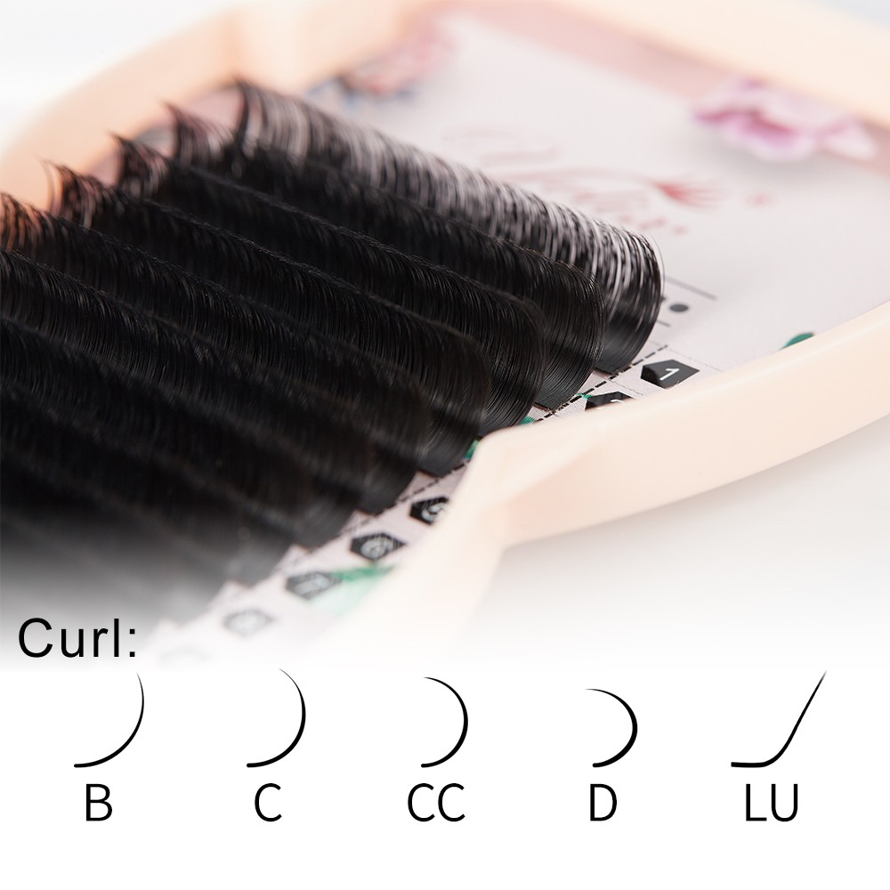 YELEX Easy Van Lashes Bloom Individual Eyelash Extension Faux Mink Lashes Soft Natural Lash Extension Volume Rosso Auto Fans