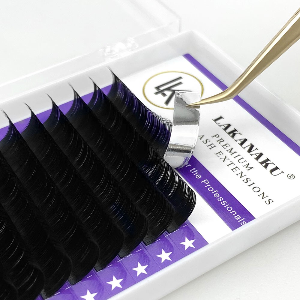 LAKANAKU Mink False Eyelashes Extension 10pcs/lot False Matte Individual Volume Eyelash Extensions Black Matte Eyelash