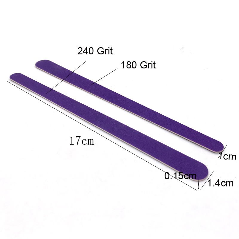 Professional Nail File, 100X, Thin, Manicure and Pedicure, 180/240 Grit, High Quality Nail Art Accessories, New