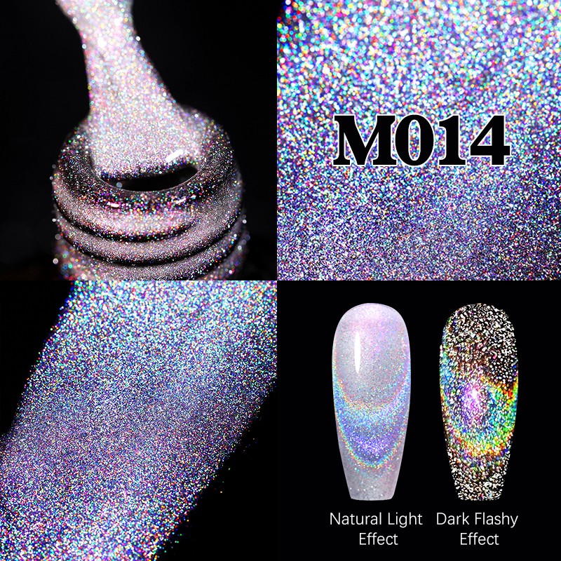 UR SUGAR Reflective Cat Magnetic Laser Gel Nail Polish Rainbow Gel Shine Semi Permanent Soak Off UV LED Varnish Nail Art