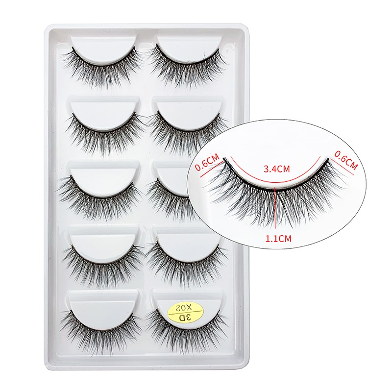 Wholesale Eyelashes 2/5/50 Boxes Faux 3D Mink Lashes Natural Thick False Eyelashes Mink Lashes Soft Lashes Wispy Makeup Cilios New