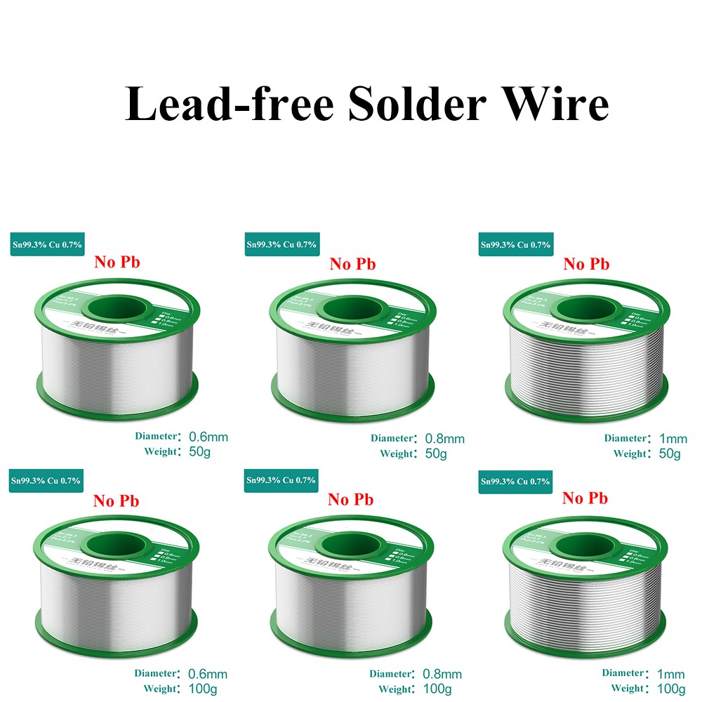 Lead Free Rosin Core Soldering Wire Electric Soldering Wire 0.6 0.8 1.0mm Solder Wire 2% Flux for Soldering Iron