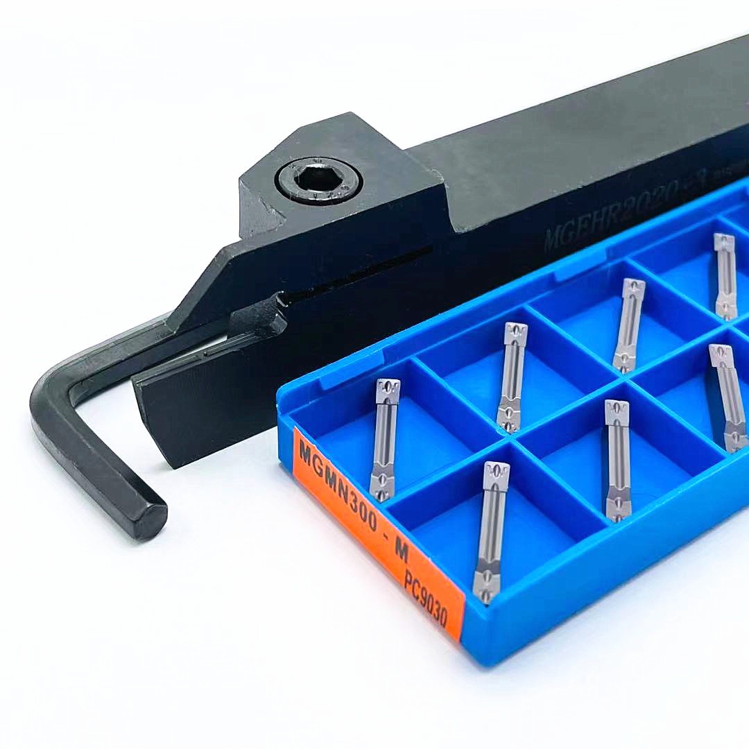 MGEHR1010 MGEHR1212 MGEHR1616 MGEHR2020 MGEHR2525 External Grooving Tool Carbide Blade Holder,10pcs Blade Turning Tool