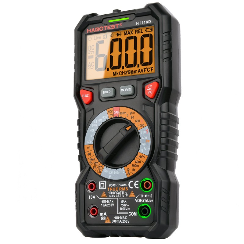 HABOTEST Automotive Digital Multimeter Hz Ohm NCV System AC Voltmeter DC Multimeter Multimeter