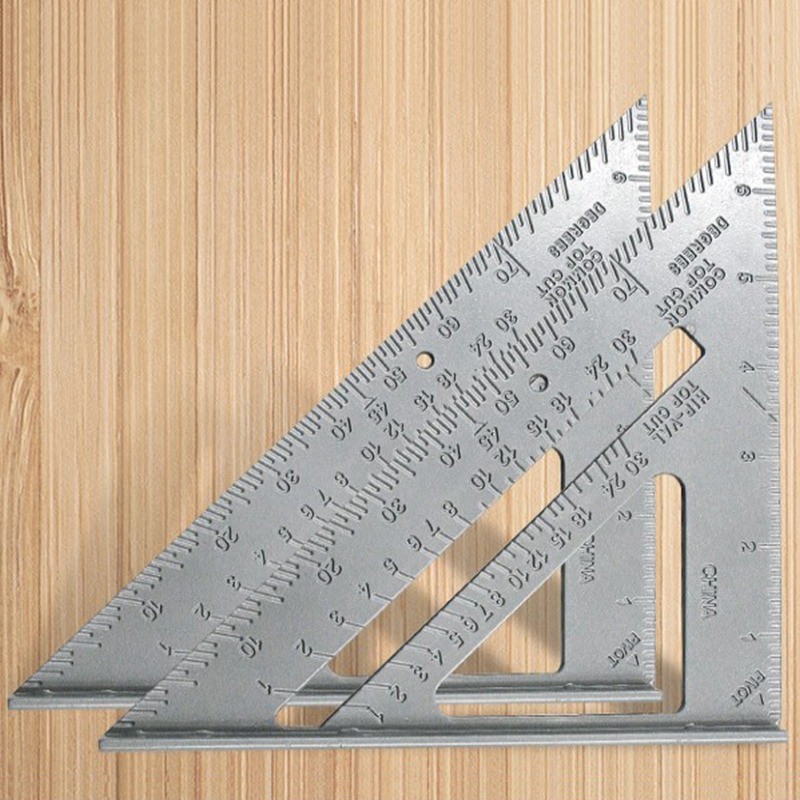 7 Inch Triangular Ruler 90 Degree Square Ruler Carpenter Measuring Tool Angle Protractor