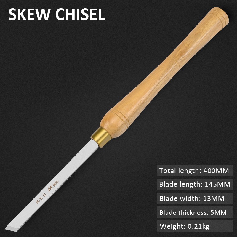 Woodworking Lathe Chisel High Speed ​​Steel Deflection Spindle Round Nose Gouge Wood Turning Tools With HSS Blade Solid Wood Handles