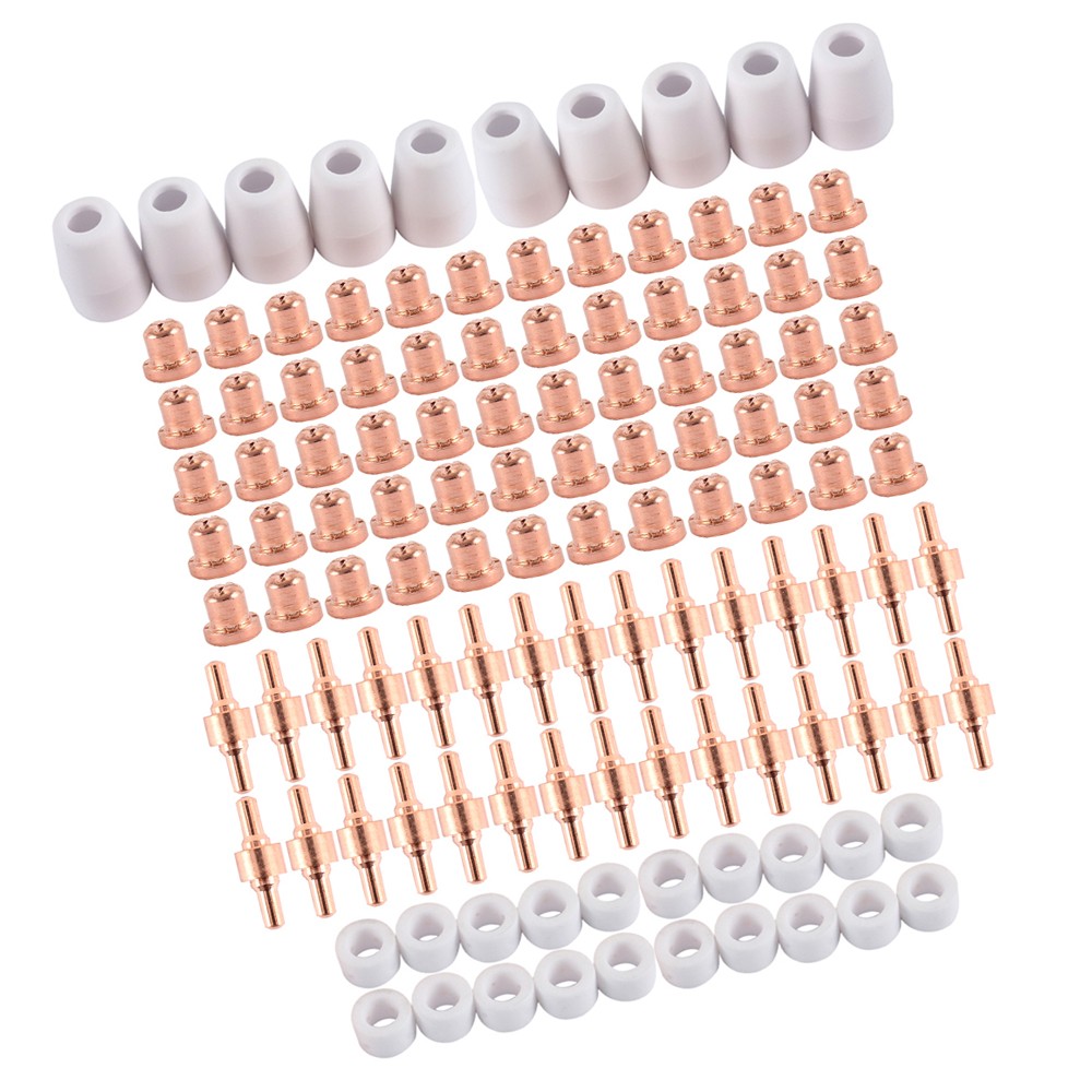 100pcs Plasma Cutter Electrode And Nozzle Kit Consumable Accessories For PT31 CUT 40 50 Plasma Cutter Welding Tools