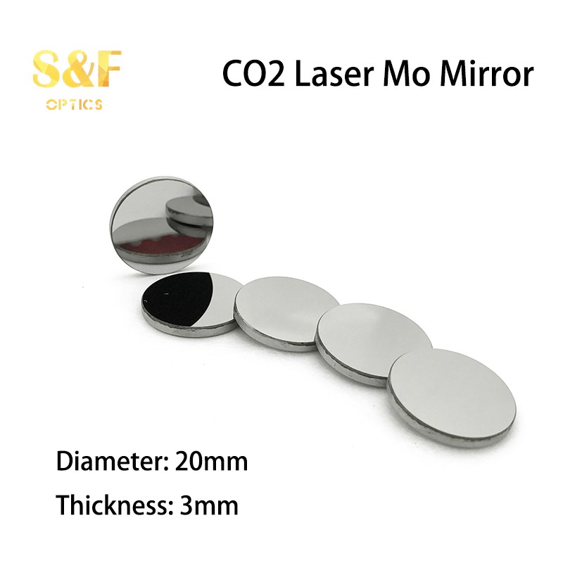 Laser Mo Mirror Dia 20 Thickness 3mm Reflective Mirror for CO2 Laser Cutting Mmachine Engraving Machine