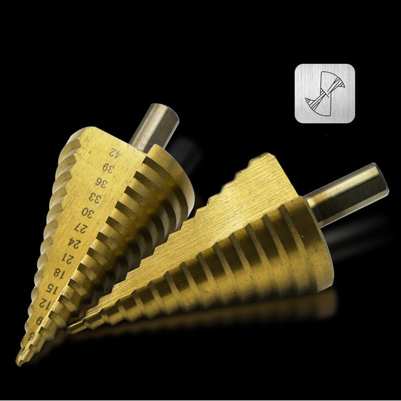 High Speed ​​Steel Step Drill Bit For Metal Wood Hole Cutter HSS Titanium Coated Drill Big Size Power Tools 4-32mm 4-42mm