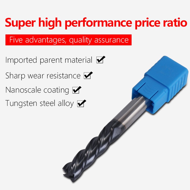 1pc Carbide End Mill Set 2 5 6 8 10 12mm 4 Flute Milling Cutter Alloy Coating Tungsten Steel Cutting Tool CNC maching endmill