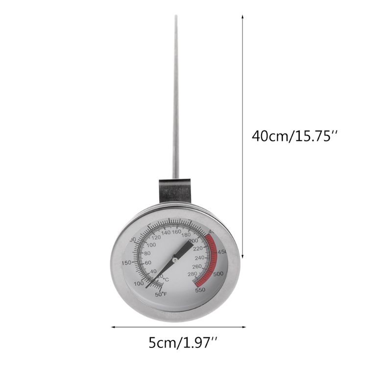 Oil Fryer Frying Pan Fries Fried Chicken Wings BBQ Grill thermometer 40cm Long Lasting'