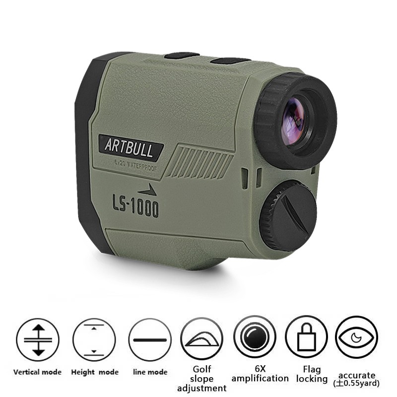 ARTBULL Golf Laser Rangefinder 1000m 650m Telescope with Flag Lock Slope Pin Laser Distance Meter for Monocular Hunting