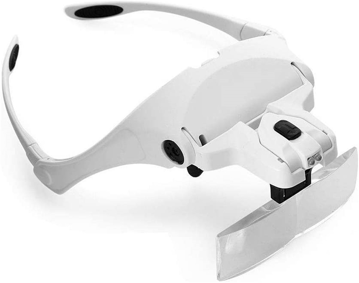 LED Magnifying Glass with Light , LED Magnifying Glass with 5 Adjustable Lenses 1.0x 1.5X 2.0X 2.5X 3.5X