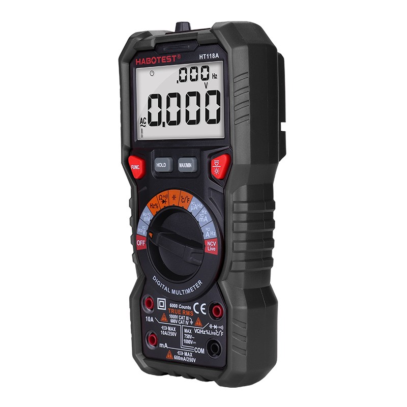 HABOTEST HT118A/HT118C/HT118D Digital Multimeter 6000 Multimeter Professional High Accuracy AC/DC RMS Multimeter