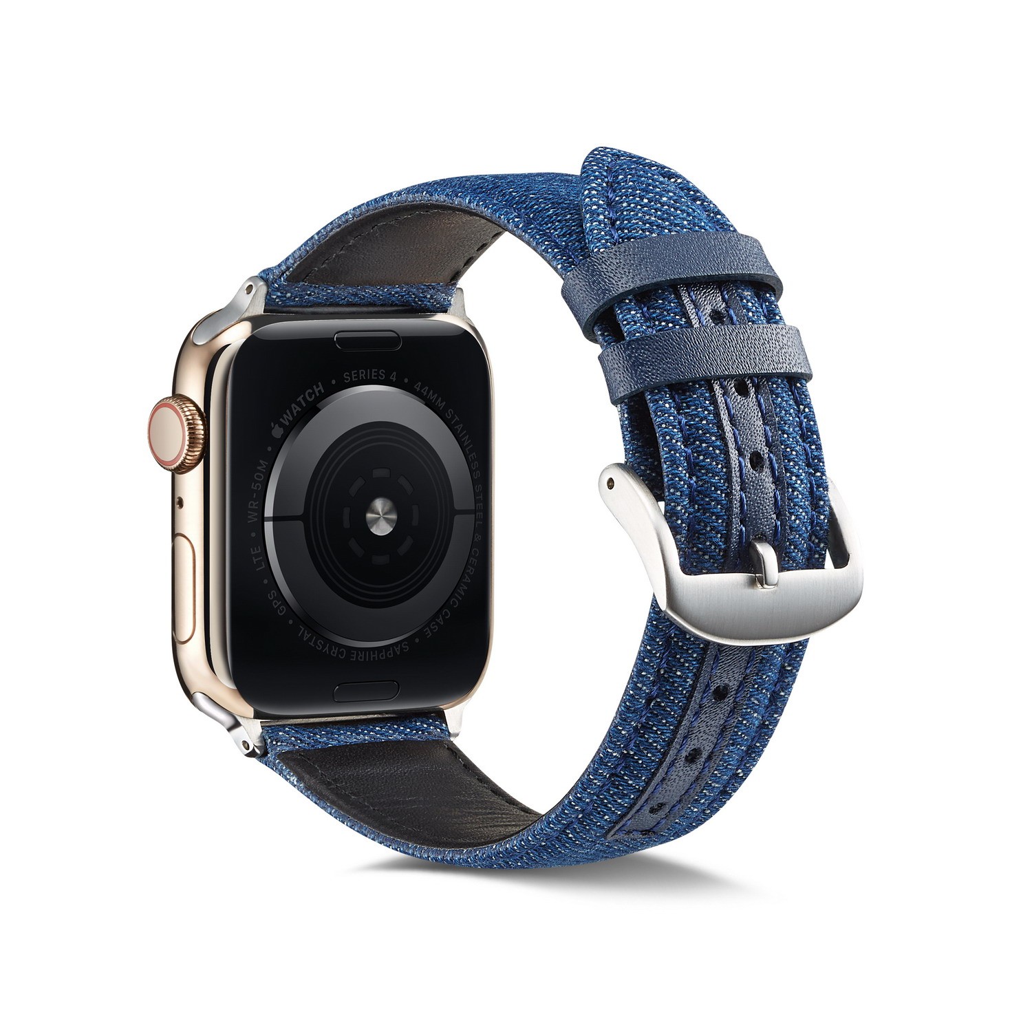 Fashion Denim Bands for Apple Watch Series 6 5 4 3 2 SE 40 44mm Strap for Iwatch 38 42mm Buckle Leather Watches