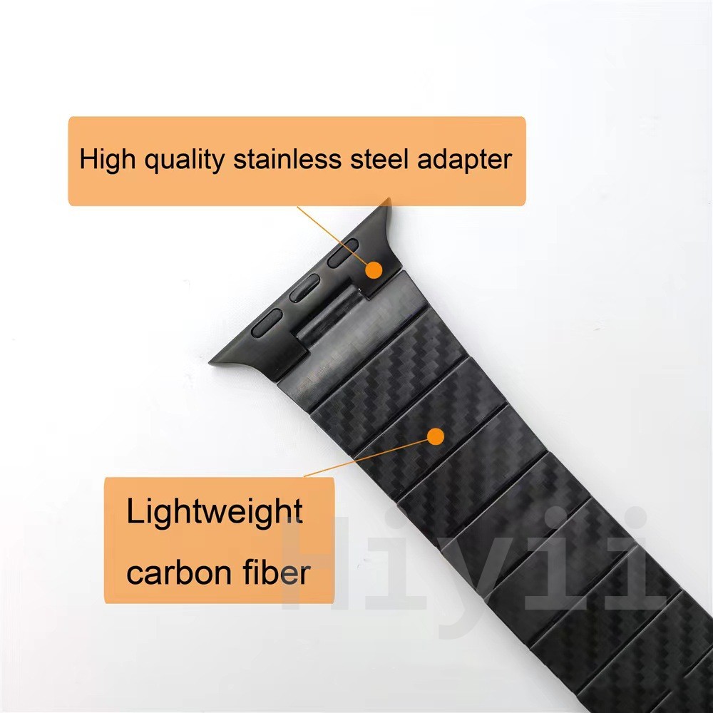 Carbon Fiber Strap for Apple Watch Band 45mm 44mm 40mm 41mm 42/38mm iwatch Lightweight Bracelet Apple Watch Series 7 6 5 4 3 SE