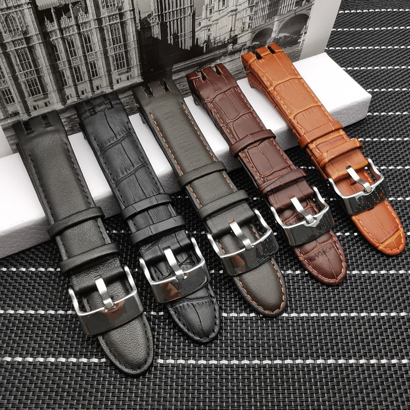 21mm Genuine Leather Watch Strap High Quality Pin Buckle Watch Strap YRS403 401 402G 412 413 418