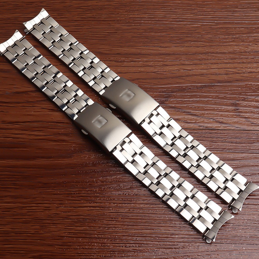 Watchbands Bracelet for 1853 PRC200 T17 T461 T055 T014 Men Fold Clasp Watchband Accessories Stainless Steel Watch Band Chain