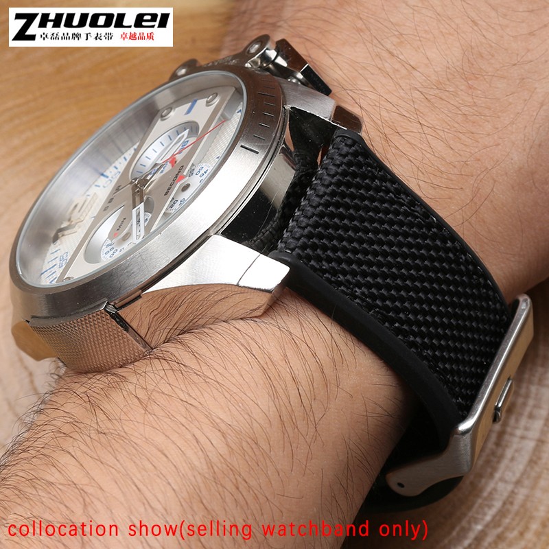 For Diesel Dz4500 Dz4506 DZ7420 DZ4318 Canvas Silicone Watch Strap Men's Officer Series 24 26 28mm Accessories Nylon Watchband