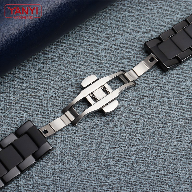 Ceramic Watch Band For Huawei Watch GT 2 Strap Quick Release Bar Watchband 18mm 20mm 22mm Watchband Matte Black Color