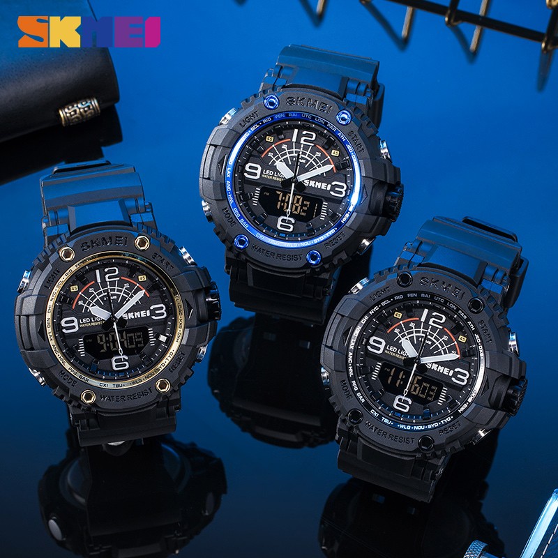 SKMEI 1617 Military Camouflage Sport Watches Stopwatch Alarm 3 Time 5Bar Waterproof Male Clock Men Watch relojes hombre 2020