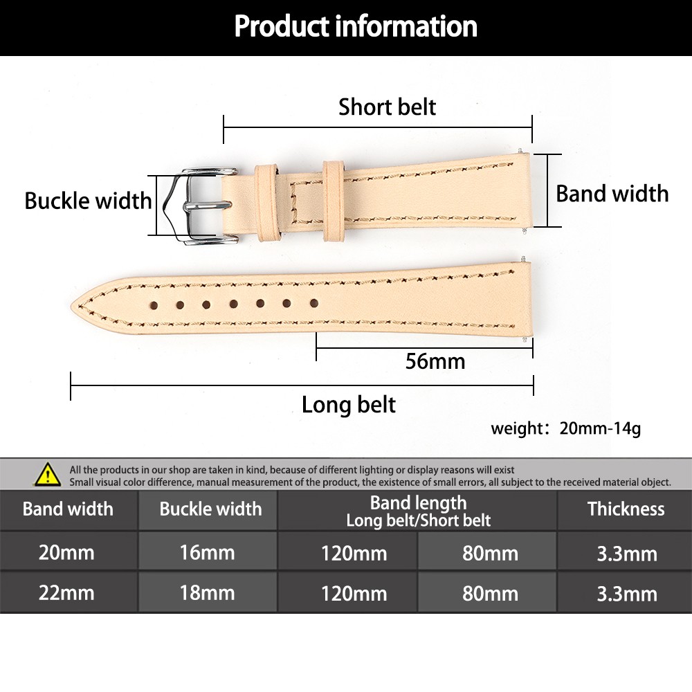 جلد طبيعي حزام ساعة اليد 20 مللي متر 22 مللي متر كريم حزام حزام الساعات الجلدية عالية الجودة اليدوية للجنسين حزام خمر
