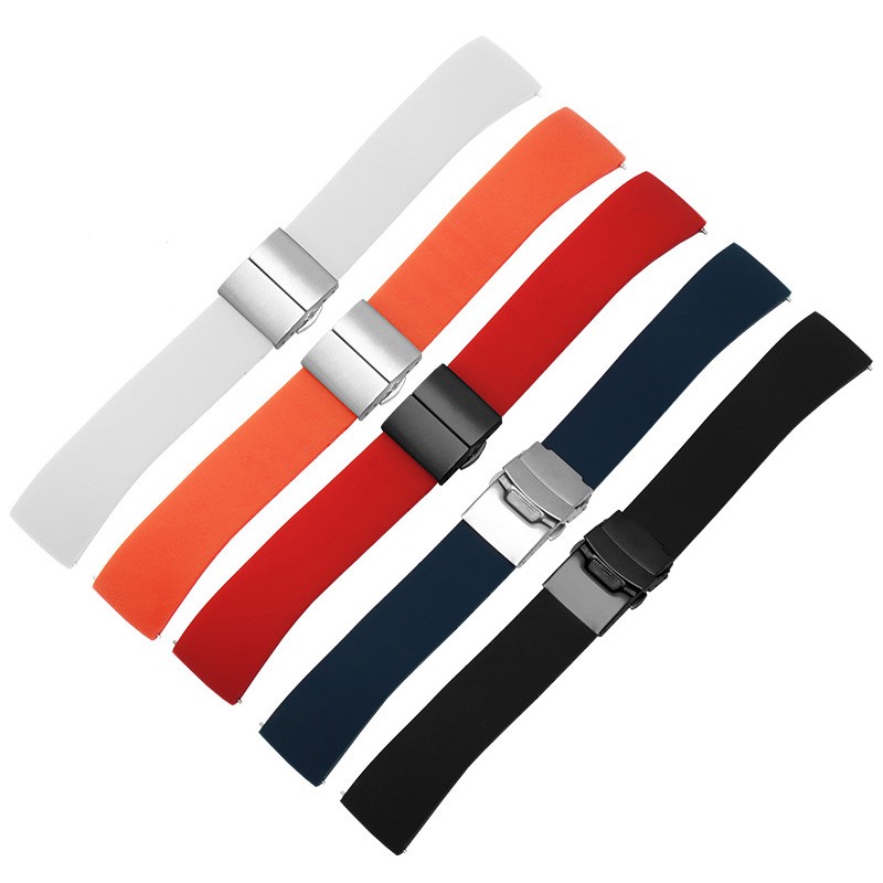 Waterproof silicone watchabnd 20mm 22mm black white red bracelet for Amazfit 2S GTS outdoor silicone strap quick release