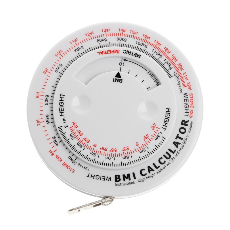 Body Mass Index N80B BMI Retractable Tape 150cm Weight Loss Diet Calculator