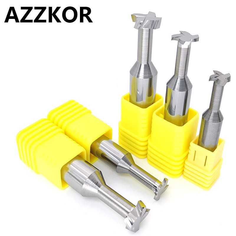 Tungsten Steel Whole Alloy Milling Knife T Cutters Milling Aperture Machining Steel Aluminum Copper Wood Special Groove Type Cutters