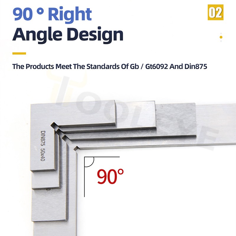 90 Degree Flat Edge Square Carpenter Square White Try Square Angle Square L-shaped Carpenter Ruler Marking Carpenter Scale